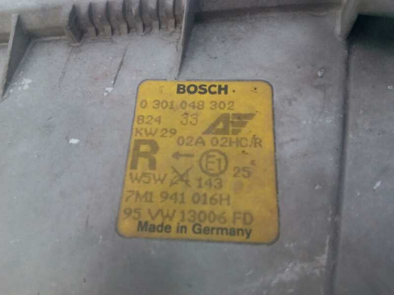 Recambio de faro derecho para volkswagen sharan (7m8) básico referencia OEM IAM 7M1941016K  E1-B6-9-4