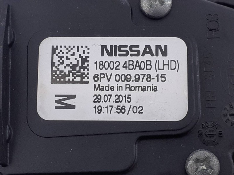 Recambio de pedal acelerador para nissan qashqai (j11) acenta referencia OEM IAM 18002ABA0B  E3-B4-23-2