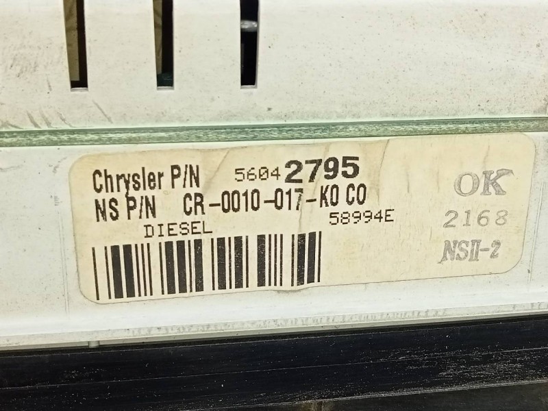 Recambio de cuadro instrumentos para chrysler jeep cherokee (j) 2.5 td referencia OEM IAM 56042795 58994E E3-B6-22-5