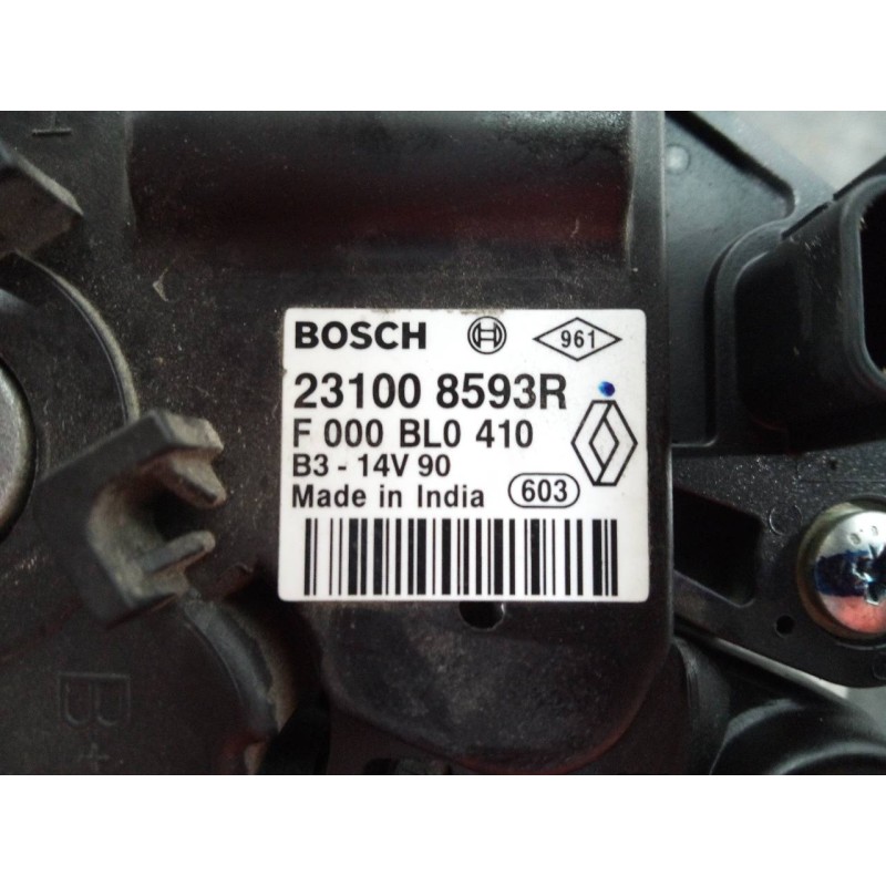 Recambio de alternador para renault clio iv dynamique referencia OEM IAM 231008593R  P3-B5-17-1