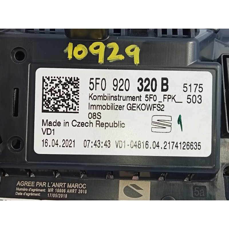 Recambio de cuadro instrumentos para seat ateca (kh7) fr go 4drive referencia OEM IAM 5F0920320B A3C0583150001 E2-A1-32-7
