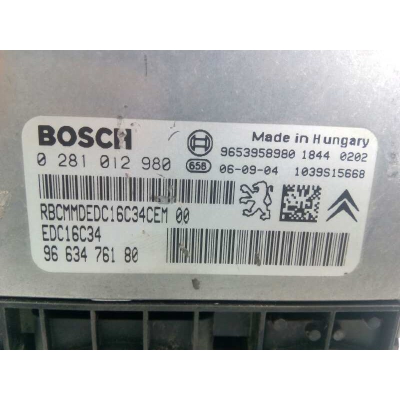 Recambio de centralita motor uce para citroën c4 picasso cool referencia OEM IAM 9663476280 0281012980 E3-B2-33-2