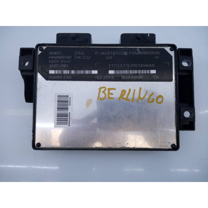 Recambio de centralita motor uce para citroën berlingo referencia OEM IAM 9650360280 9650360280 E3-B2-26-1