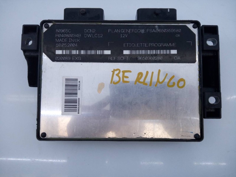 Recambio de centralita motor uce para citroën berlingo referencia OEM IAM 9650360280 9650360280 E3-B2-26-1