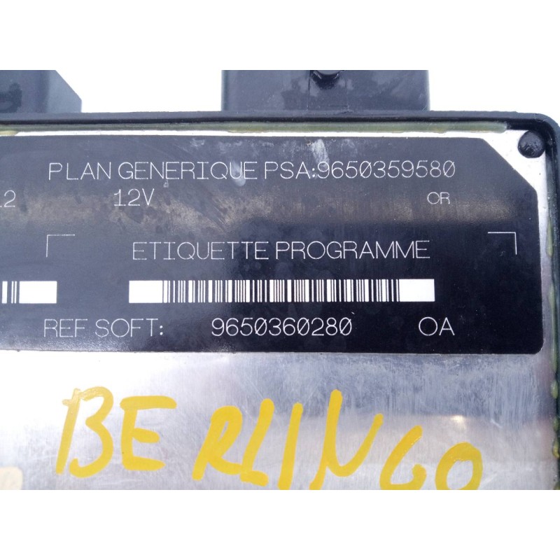 Recambio de centralita motor uce para citroën berlingo referencia OEM IAM 9650360280 9650360280 E3-B2-26-1