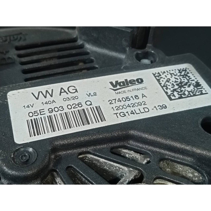 Recambio de alternador para volkswagen t-roc sport referencia OEM IAM 05E903026Q  P3-B6-2-4