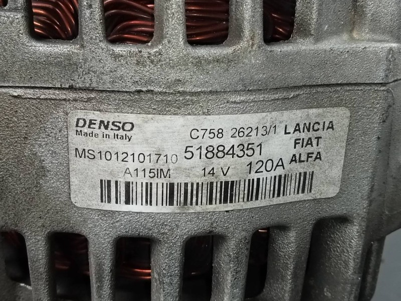Recambio de alternador para fiat 500 l living (351) pop star referencia OEM IAM 51884351 MS1012101710 P3-B5-28-3