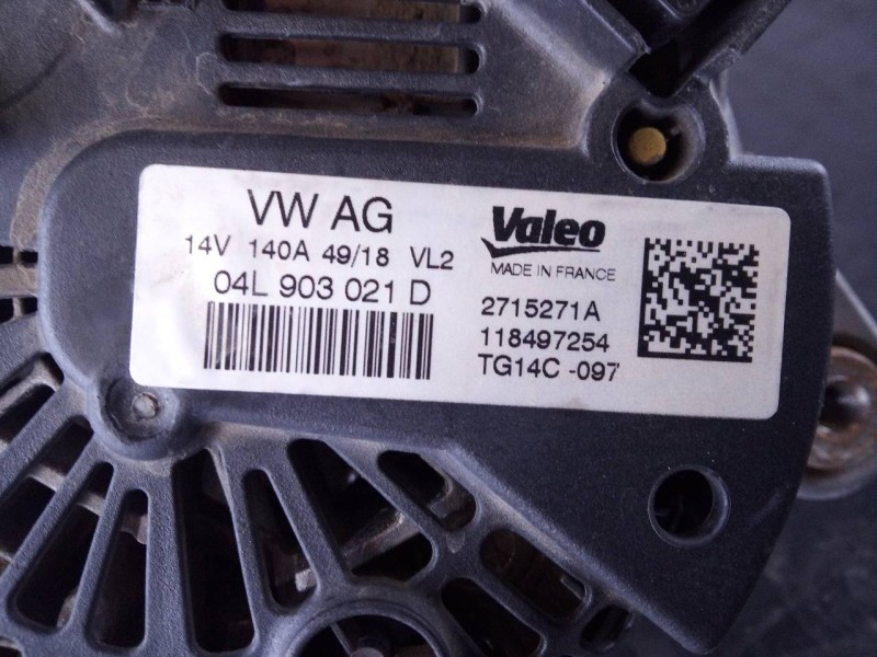 Recambio de alternador para seat ateca (kh7) xcellence referencia OEM IAM 04L903021D 118497254 P3-B5-4-2