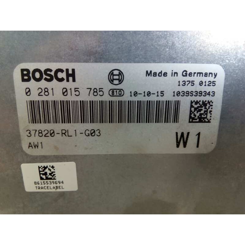 Recambio de centralita motor uce para honda accord berlina (cu) executive referencia OEM IAM 37820RL1G03 0281015785 E3-B5-7-1