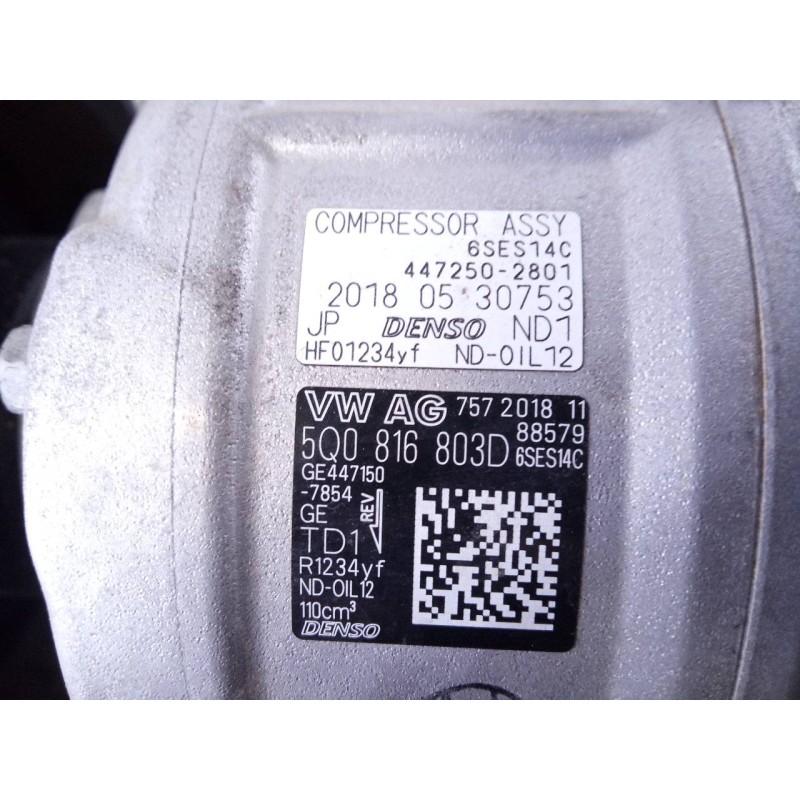 Recambio de compresor aire acondicionado para seat ateca (kh7) xcellence referencia OEM IAM 5Q0816803D  P3-B2-23-4