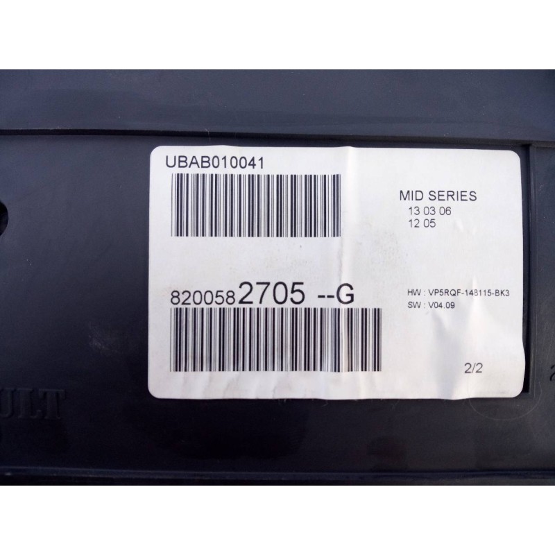 Recambio de cuadro instrumentos para renault clio iii 20 aniversario referencia OEM IAM 8200582705  E2-A1-35-1