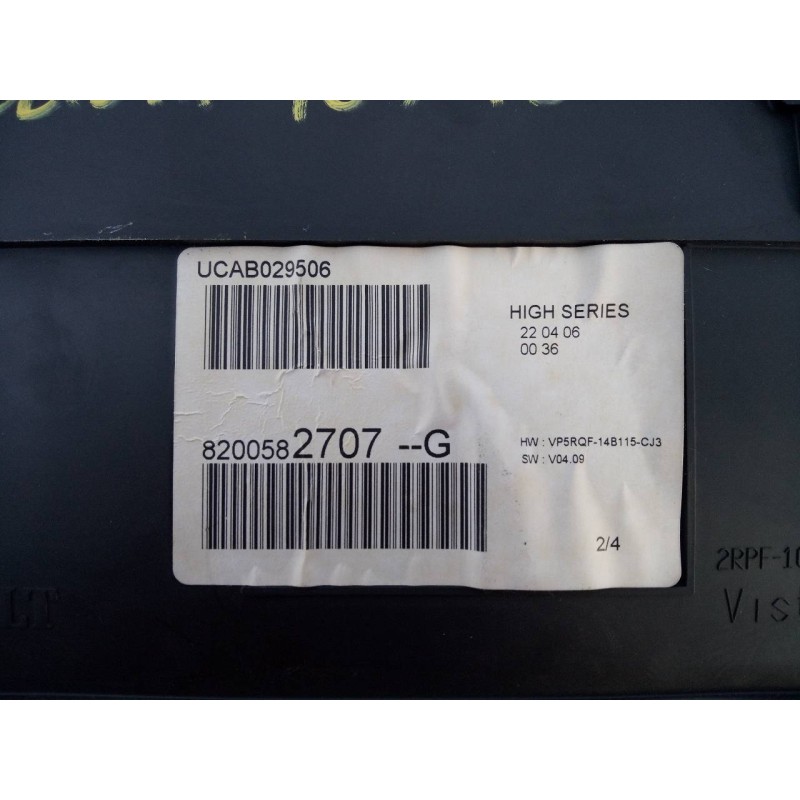 Recambio de cuadro instrumentos para renault clio iii exception referencia OEM IAM 8200582707  E2-A1-35-1