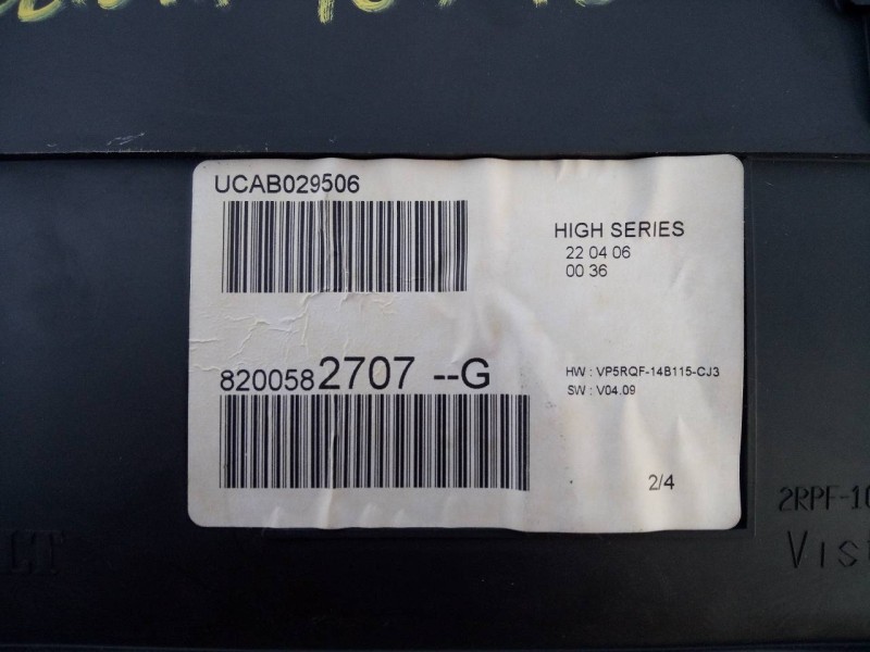 Recambio de cuadro instrumentos para renault clio iii exception referencia OEM IAM 8200582707  E2-A1-35-1