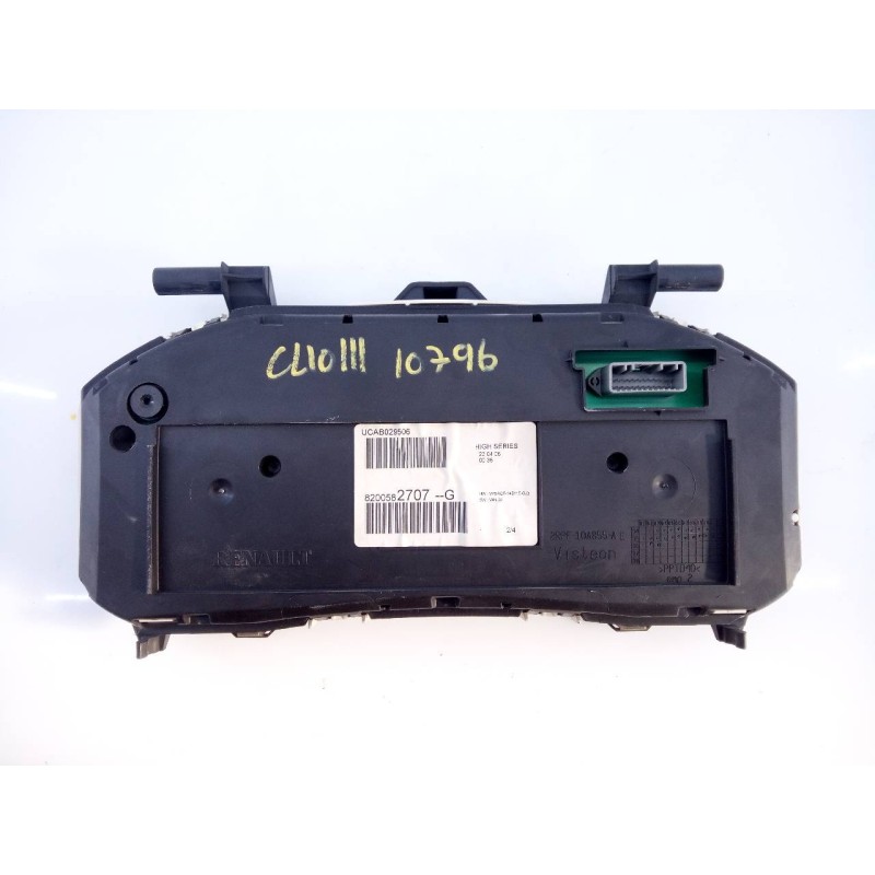 Recambio de cuadro instrumentos para renault clio iii exception referencia OEM IAM 8200582707  E2-A1-35-1