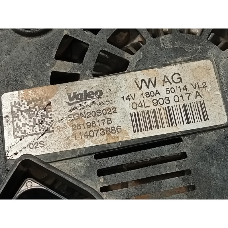 Recambio de alternador para audi a5 sportback (8t) 2.0 tdi (140kw) referencia OEM IAM 04L903017A  P3-B5-14-1