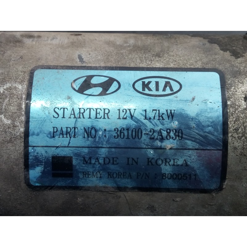 Recambio de motor arranque para kia carens ( ) drive referencia OEM IAM 361002A830 8000511 P3-B8-4-1