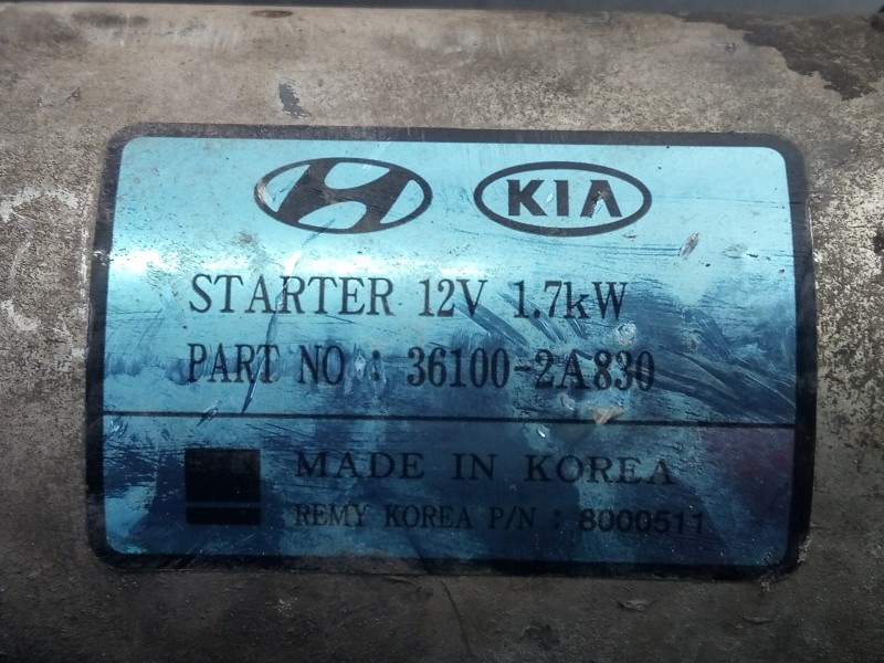 Recambio de motor arranque para kia carens ( ) drive referencia OEM IAM 361002A830 8000511 P3-B8-4-1