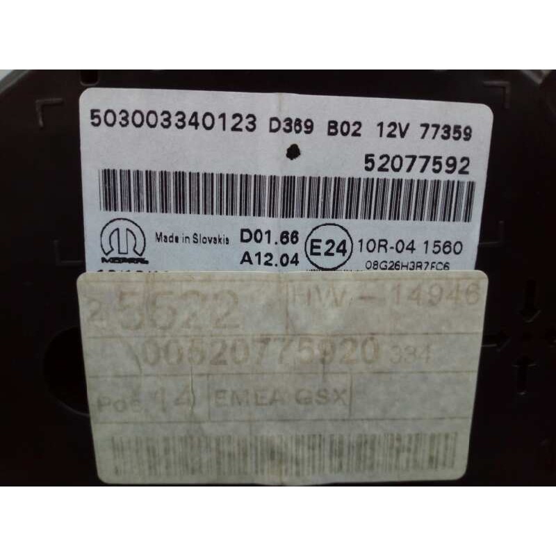 Recambio de cuadro instrumentos para fiat 500 x (334) pop referencia OEM IAM 503003340123 00520775920 E3-A4-24-3