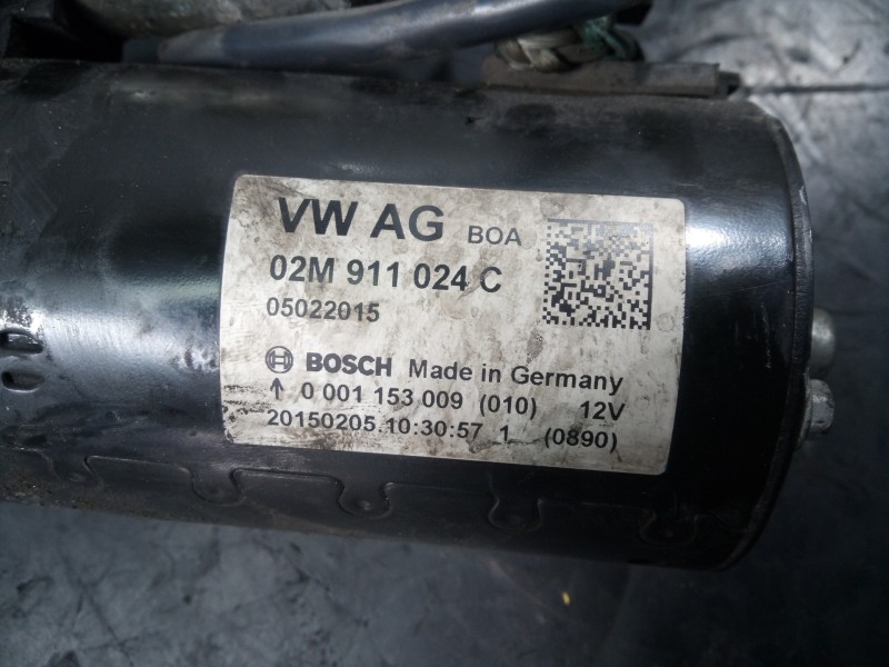 Recambio de motor arranque para volkswagen tiguan (5n2) advance bluemotion referencia OEM IAM 02M911024C  P3-B8-18-3