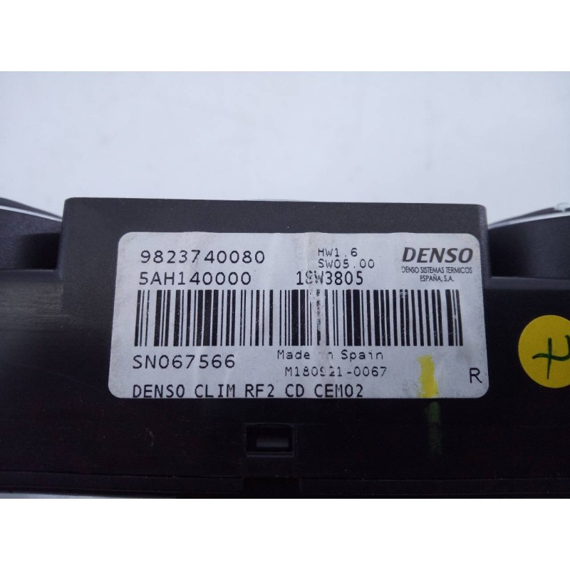 Recambio de mando climatizador para citroën c-elysée exclusive referencia OEM IAM 9823740080 SN067566 E3-B2-36-4