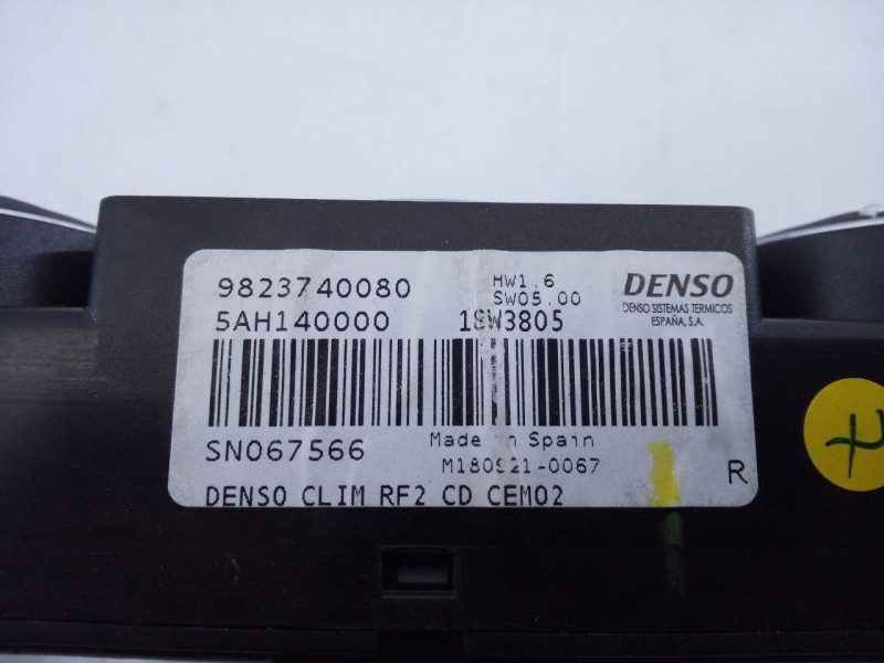 Recambio de mando climatizador para citroën c-elysée exclusive referencia OEM IAM 9823740080 SN067566 E3-B2-36-4
