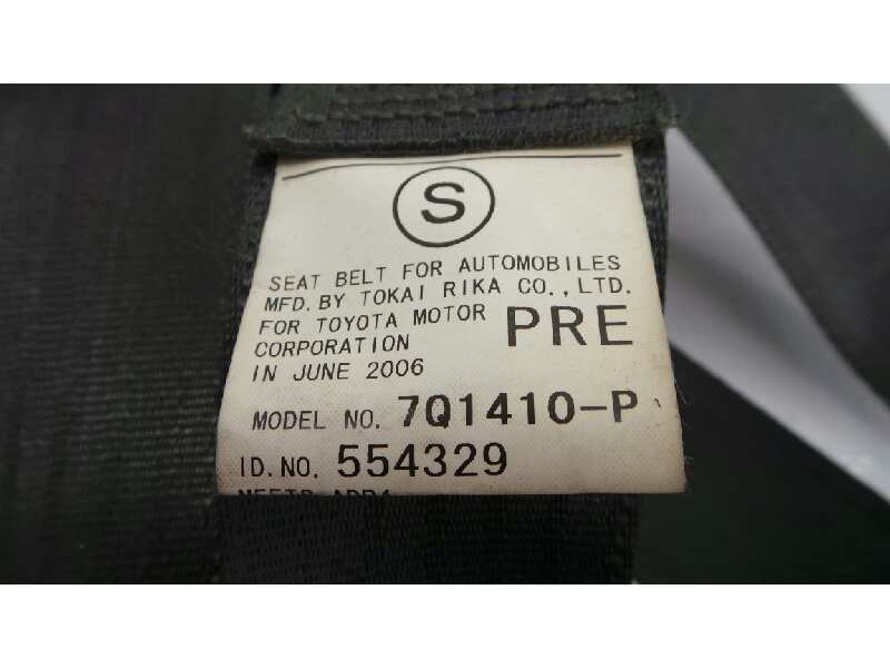 Recambio de cinturon seguridad delantero derecho para toyota rav 4 (a3) executive referencia OEM IAM 4800195 7Q1410P E2-B4-9-2