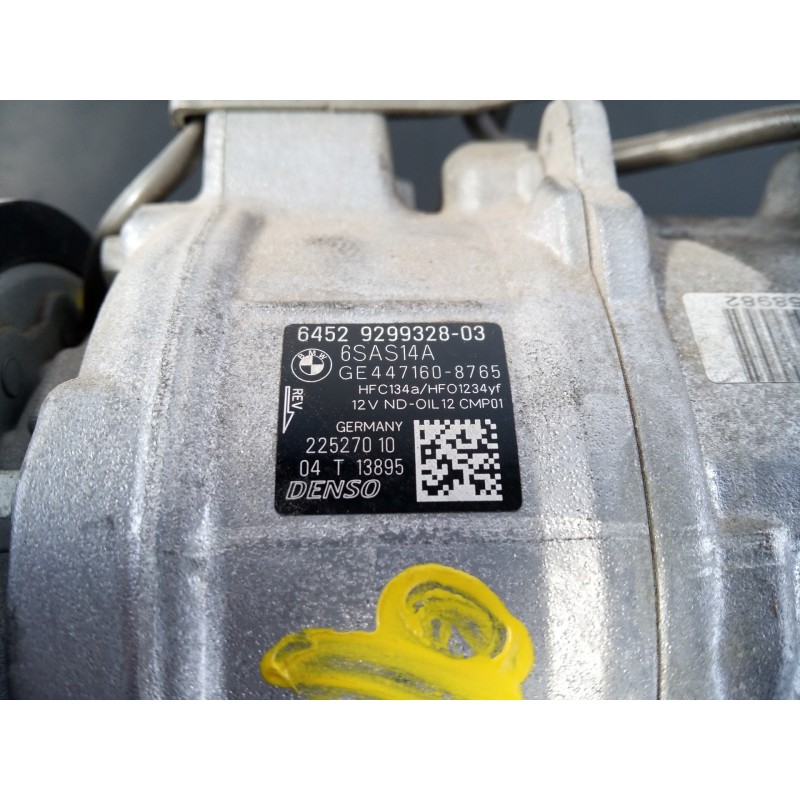 Recambio de compresor aire acondicionado para bmw serie 1 lim. (f20/f21) 118d referencia OEM IAM 6452929932803 22527010 P3-A1-33