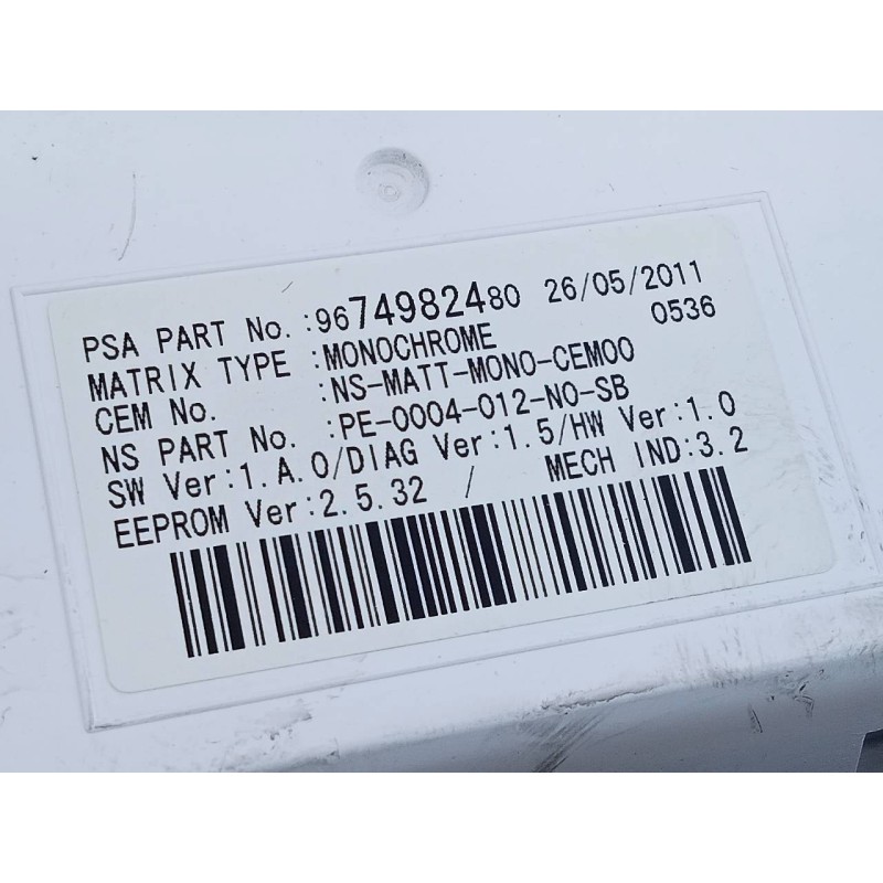 Recambio de cuadro instrumentos para peugeot 3008 active referencia OEM IAM 9676464480 9674982480 E3-B2-30-3