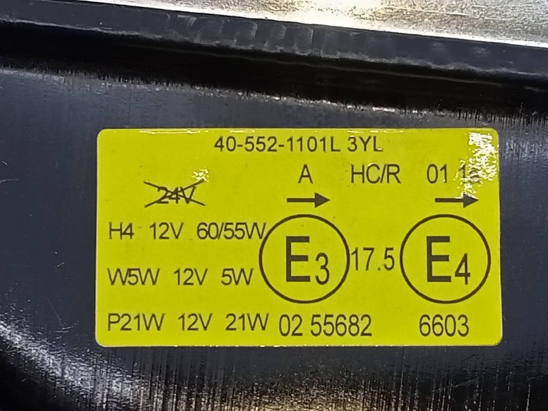 Recambio de faro izquierdo para citroën c15 referencia OEM IAM 405521101L3YL  E1-A4-43-2