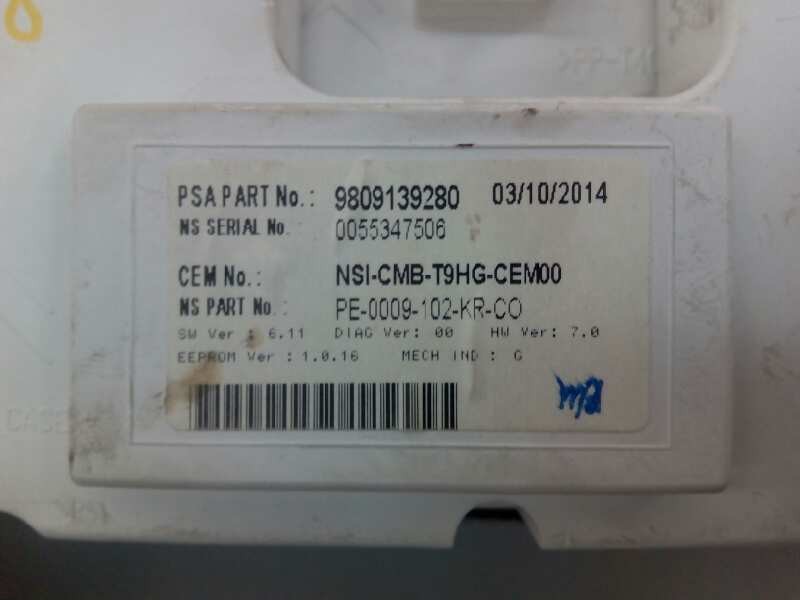 Recambio de cuadro instrumentos para peugeot 308 active referencia OEM IAM 9809139280  E3-B2-34-3