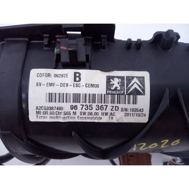 Recambio de sistema navegacion gps para peugeot 3008 active referencia OEM IAM 98735367ZD  E3-B2-40-2