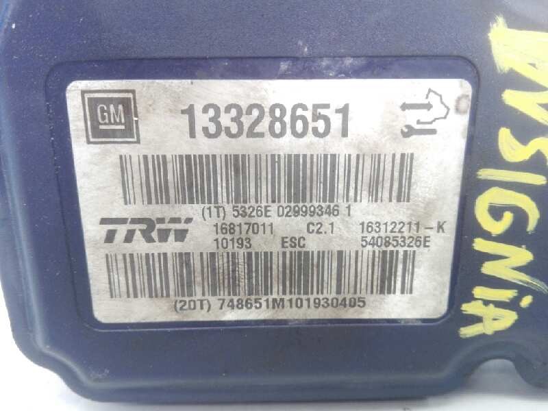 Recambio de abs para opel insignia berlina selective referencia OEM IAM 601702F6 13328651 E2-B6-15-2