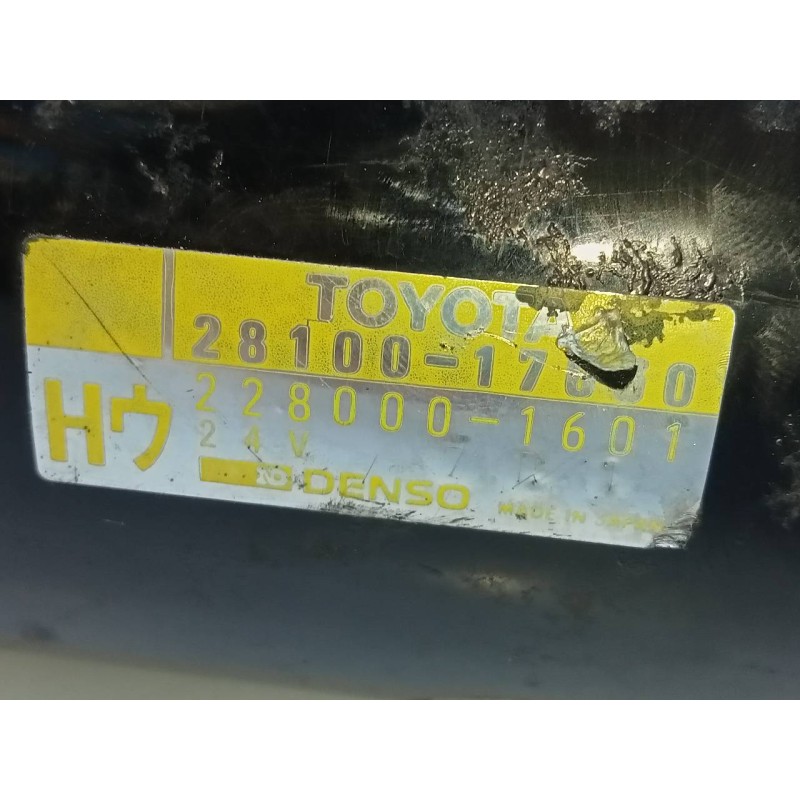 Recambio de motor arranque para toyota land cruiser station (j8) 4.2 24v turbodiesel referencia OEM IAM 2810017660 2280001601 P3