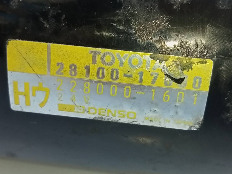 Recambio de motor arranque para toyota land cruiser station (j8) 4.2 24v turbodiesel referencia OEM IAM 2810017660 2280001601 P3