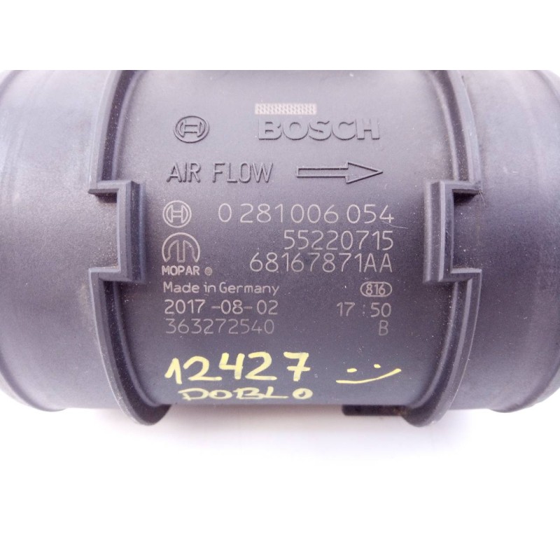 Recambio de caudalimetro para fiat doblo ii (152) pop referencia OEM IAM 68167871AA 0281006054 E3-A4-27-2