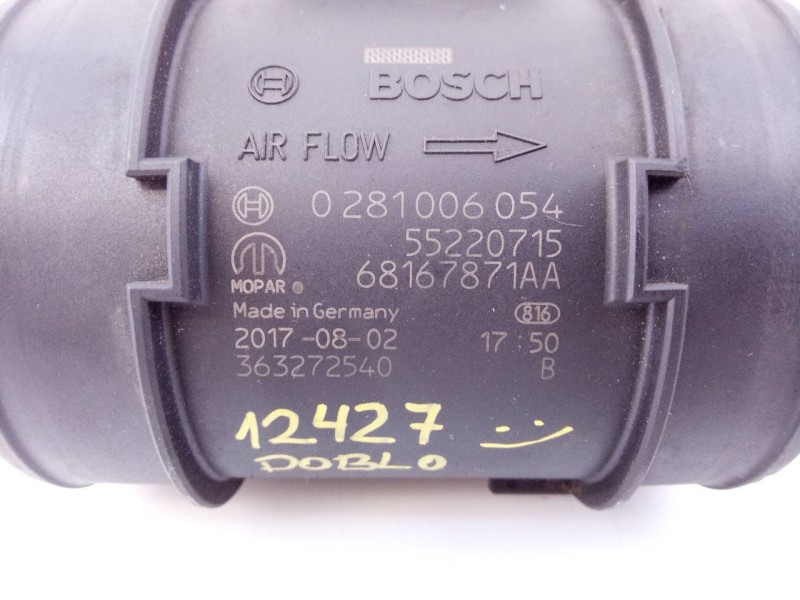 Recambio de caudalimetro para fiat doblo ii (152) pop referencia OEM IAM 68167871AA 0281006054 E3-A4-27-2