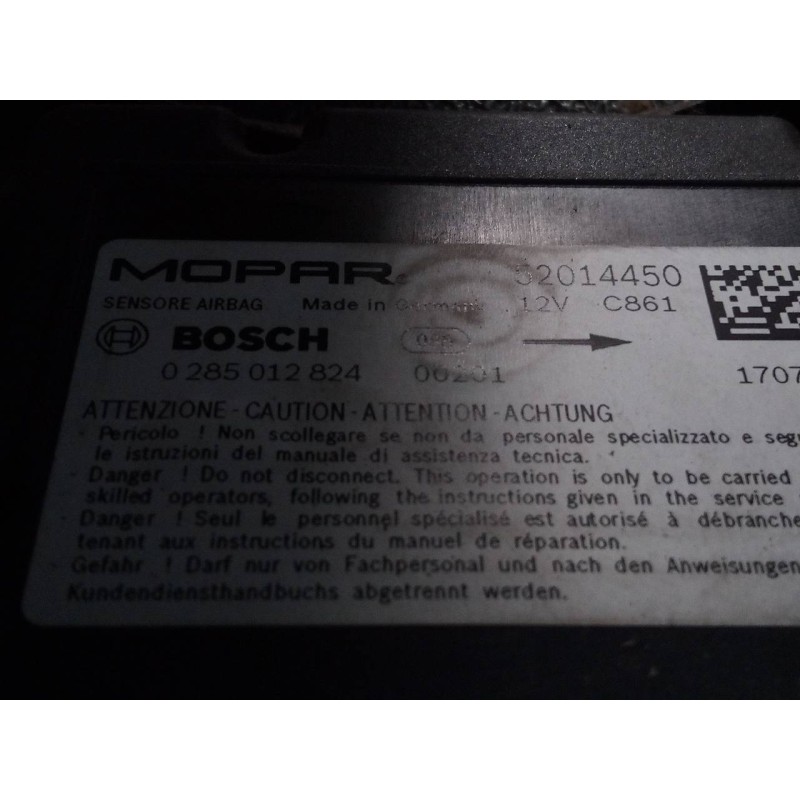 Recambio de centralita airbag para fiat doblo ii (152) pop referencia OEM IAM 52014450 0285012824 