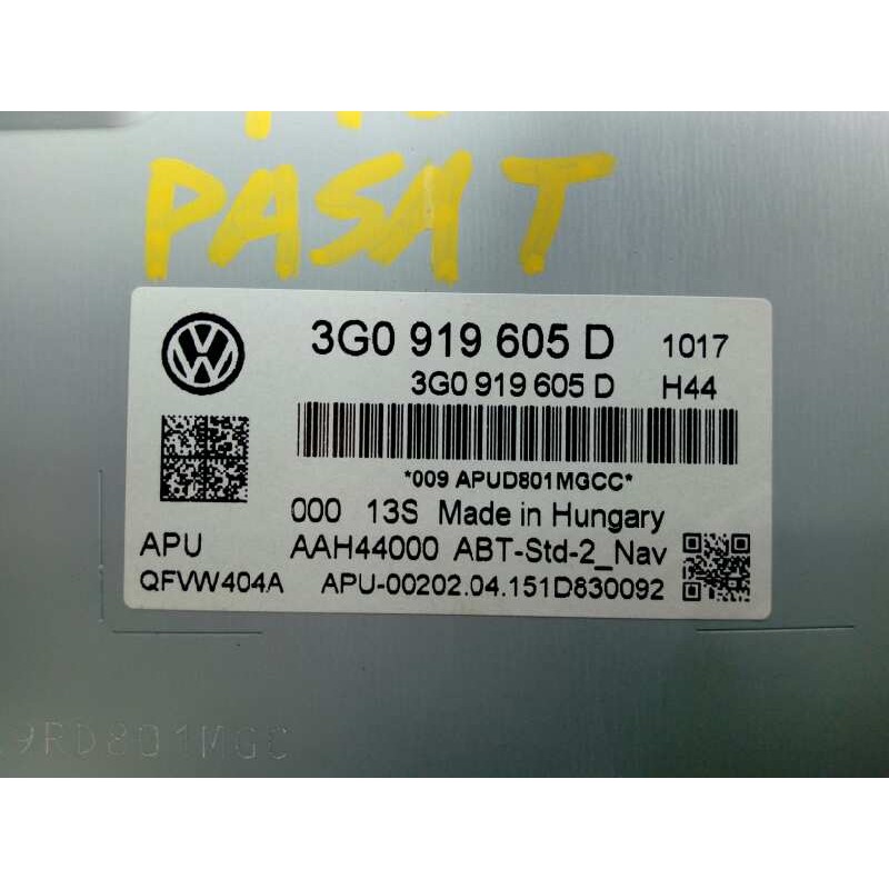 Recambio de sistema navegacion gps para volkswagen passat lim. (3g2) advance bmt referencia OEM IAM 3G0919605D  E2-A1-8-2
