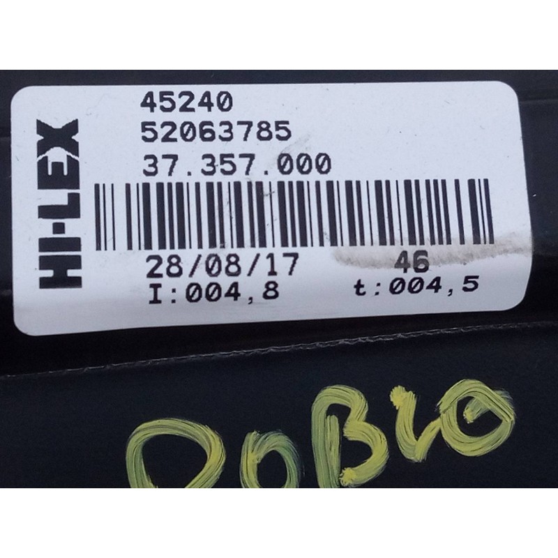 Recambio de elevalunas delantero derecho para fiat doblo ii (152) pop referencia OEM IAM 52063785  E2-B2-55-1