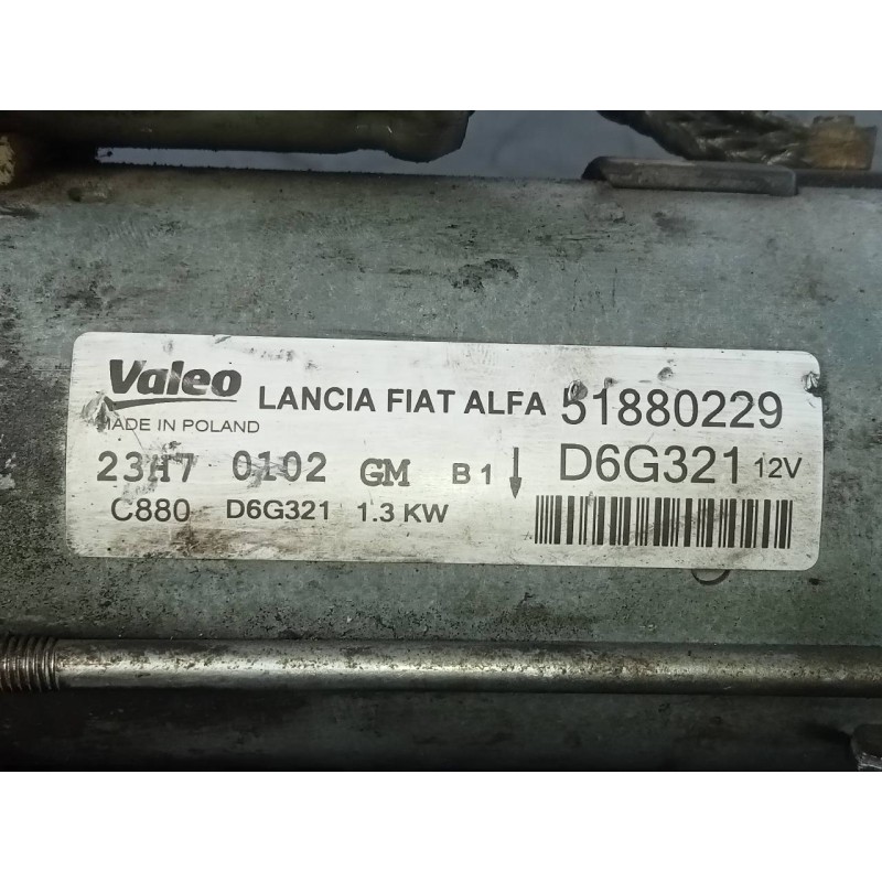Recambio de motor arranque para fiat doblo ii (152) pop referencia OEM IAM 51880229 D6G321 P3-A7-12-1