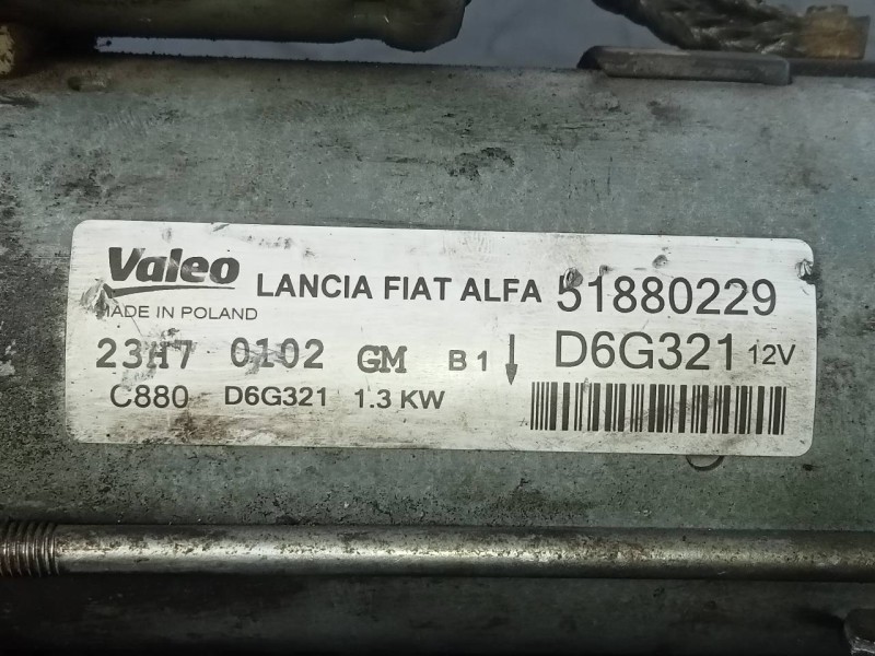 Recambio de motor arranque para fiat doblo ii (152) pop referencia OEM IAM 51880229 D6G321 P3-A7-12-1
