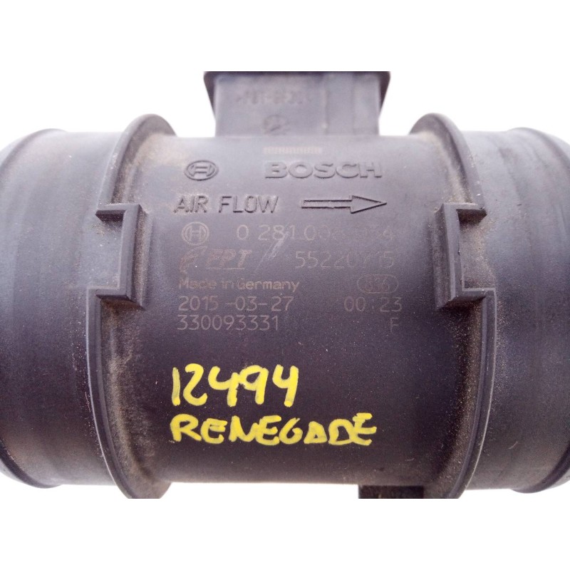 Recambio de caudalimetro para jeep renegade night eagle 4x2 referencia OEM IAM 55220715 0281006054 E3-B6-23-1