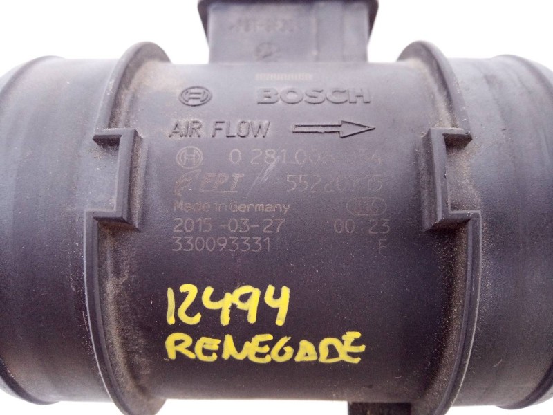Recambio de caudalimetro para jeep renegade night eagle 4x2 referencia OEM IAM 55220715 0281006054 E3-B6-23-1