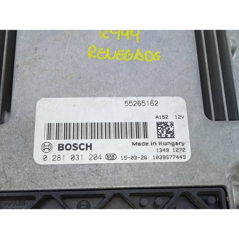 Recambio de centralita motor uce para jeep renegade night eagle 4x2 referencia OEM IAM 55265162 0281031204 E3-B6-22-2