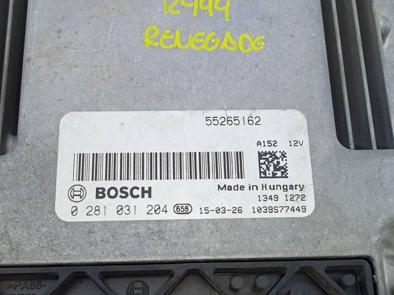 Recambio de centralita motor uce para jeep renegade night eagle 4x2 referencia OEM IAM 55265162 0281031204 E3-B6-22-2