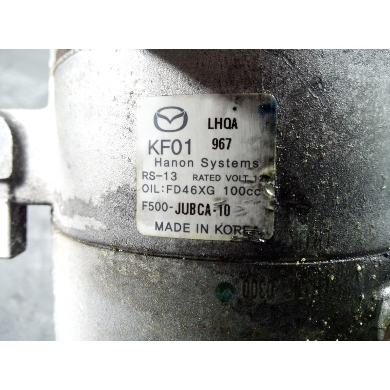 Recambio de compresor aire acondicionado para mazda cx-5 style 2wd referencia OEM IAM F500JUBCA10 KF01967 P3-B2-8-3