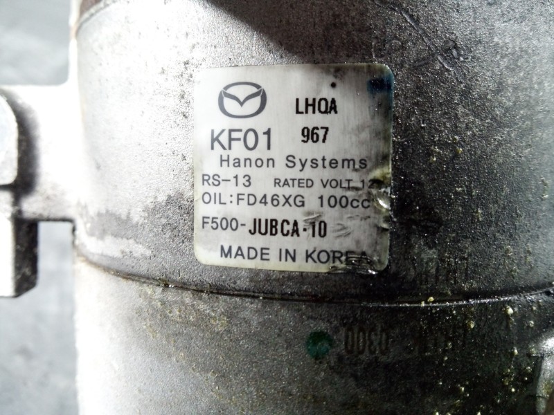 Recambio de compresor aire acondicionado para mazda cx-5 style 2wd referencia OEM IAM F500JUBCA10 KF01967 P3-B2-8-3