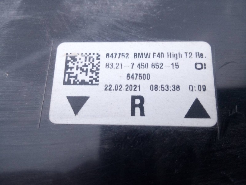 Recambio de piloto trasero derecho porton para bmw serie 1 lim. (f40) 118d referencia OEM IAM 745085215  E1-A3-39-1