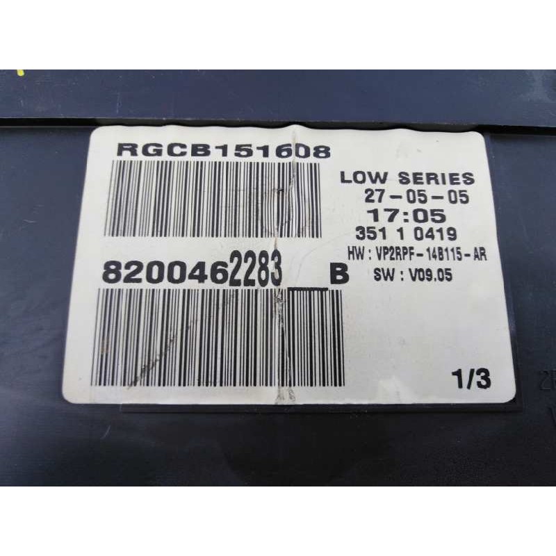 Recambio de cuadro instrumentos para renault megane ii berlina 5p confort authentique referencia OEM IAM 8200462283  E2-A1-28-8