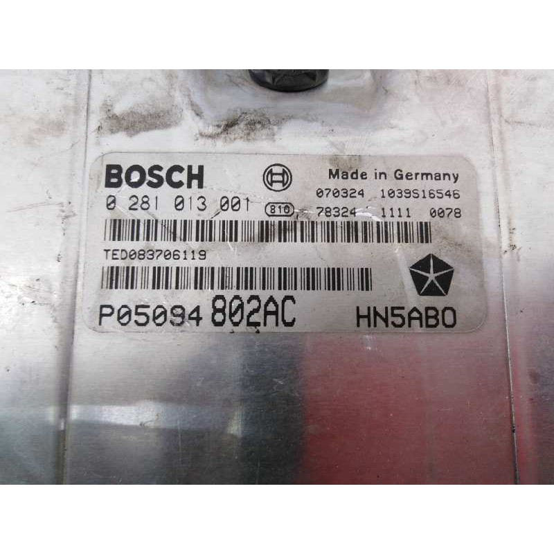 Recambio de centralita motor uce para chrysler voyager (rg) 2.5 crd executive referencia OEM IAM 0281013001 P05094802AC E3-B6-33